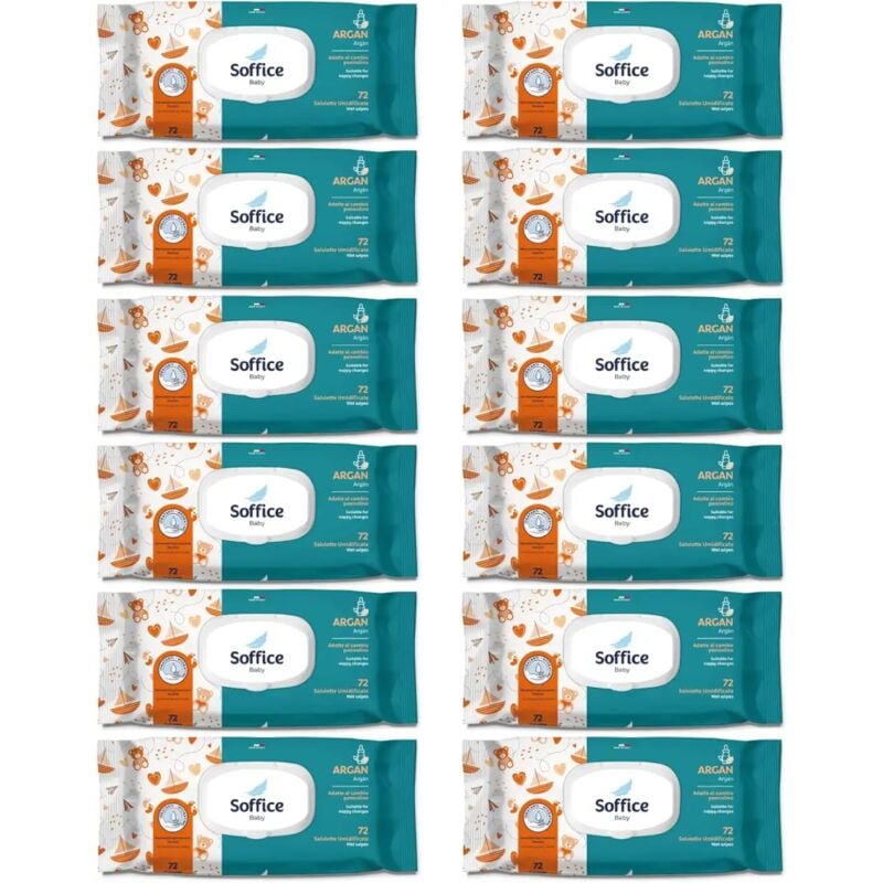 foto del prodotto replood salviette umidificate neonati 864 pz pop up argan, delicate e detergenti