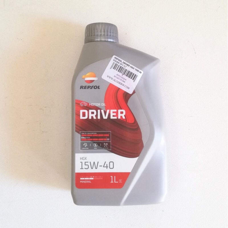 foto del prodotto repsol driver hgx 15w 40 1lt olio minerale per motori leggeri a benzina