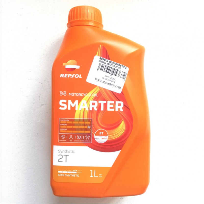foto del prodotto repsol smarter 2t 1lt olio miscela semi sintetico per motori 2 tempi