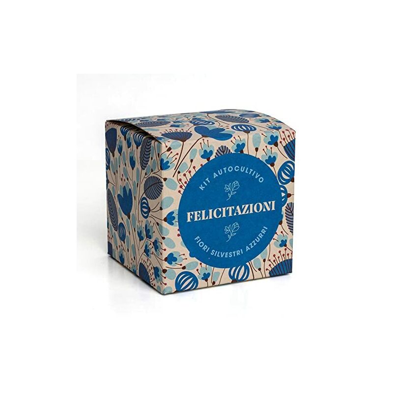 foto del prodotto resetea kit di autocoltivazione dillo con i fiori grazie fiiori silvestri azzurri.