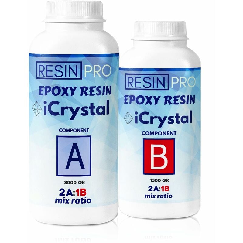 foto del prodotto resin pro resina epossidica icrystal 1.5 kg ideale per la creazione di gioielli, river table e creazioni artistiche certificata atossica