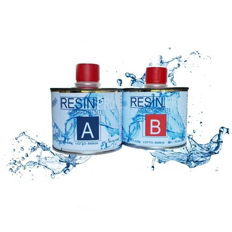 foto del prodotto resina epossidica bi componente trasparente per pigmenti 320gr