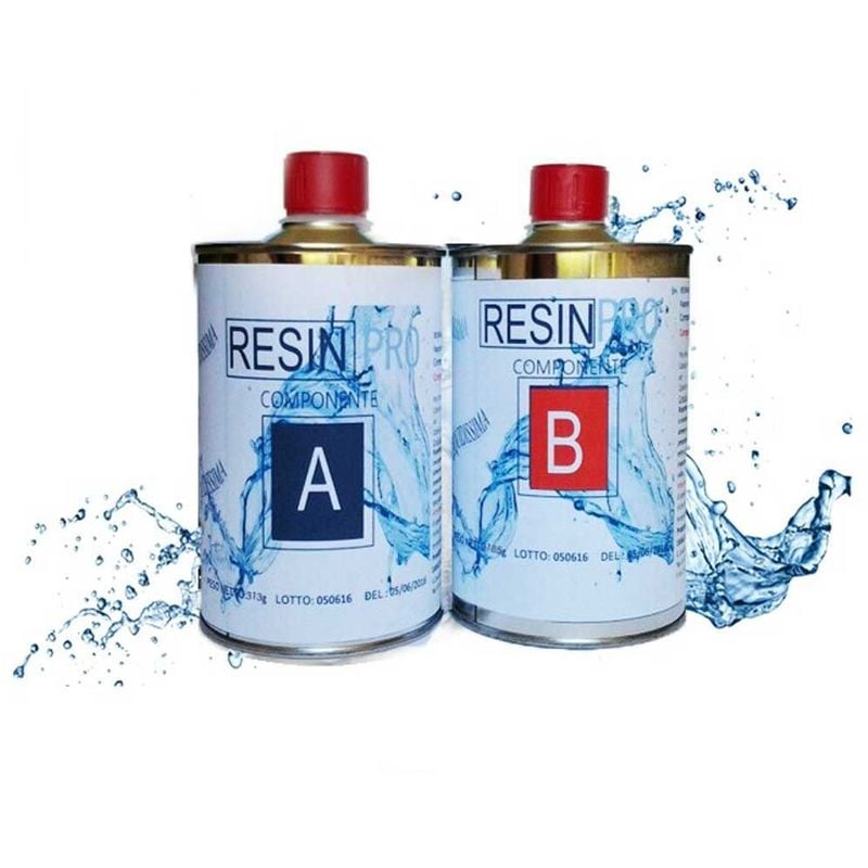 foto del prodotto resina epossidica bi componente trasparente per pigmenti 800gr