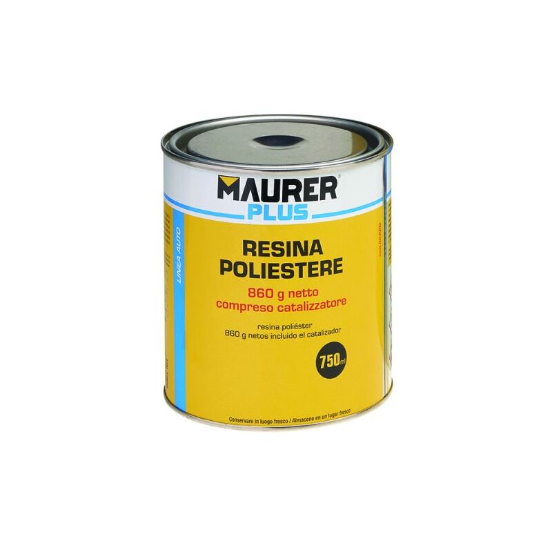 foto del prodotto resina poliestere maurer con catalizzatore per vetroresina 750 ml 36658 
