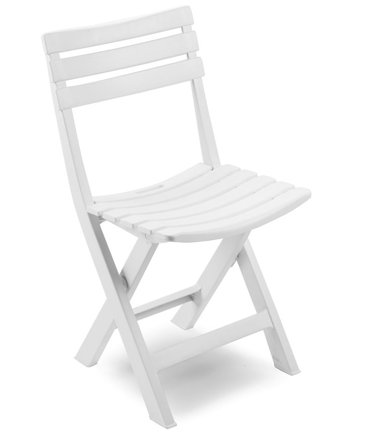 foto del prodotto resina sedia birki pieghevole bianca cm.44x41xh80