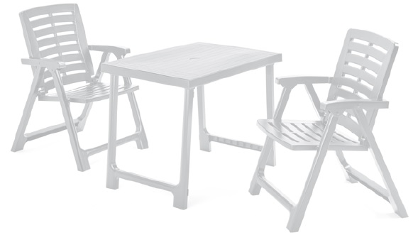 foto del prodotto resina set pik-nik b.co c/2sedie + tavolo