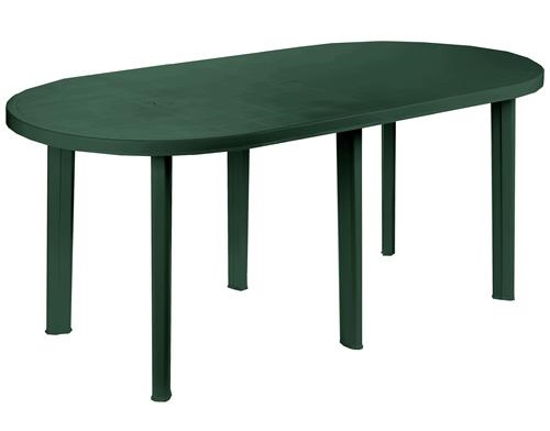 foto del prodotto resina tavolo ovale verde cm.90x180xh72