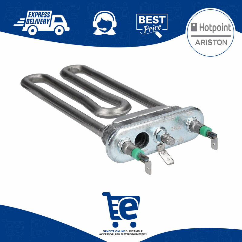 foto del prodotto resistenza 1700w 230v 2tf lavatrice hotpoint ariston indesit originale c00380151