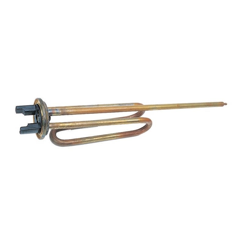foto del prodotto resistenza elettrica per acqua curvata corazzata su flangia 1500watt 255x140x110mm