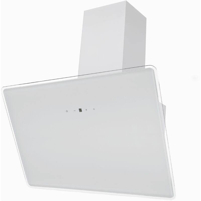 foto del prodotto respekta cappa aspirante cappa inclinata senza testa da 80 cm bianco a aria di ricircolo led respecta