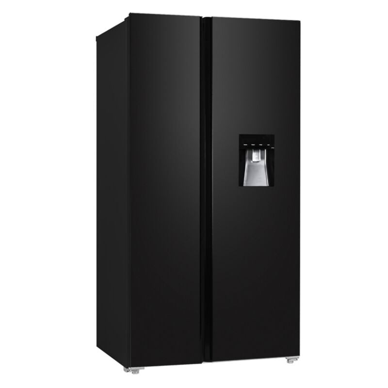 foto del prodotto respekta distributore d acqua combinato frigorifero congelatore side by side in acciaio nero 178 cm