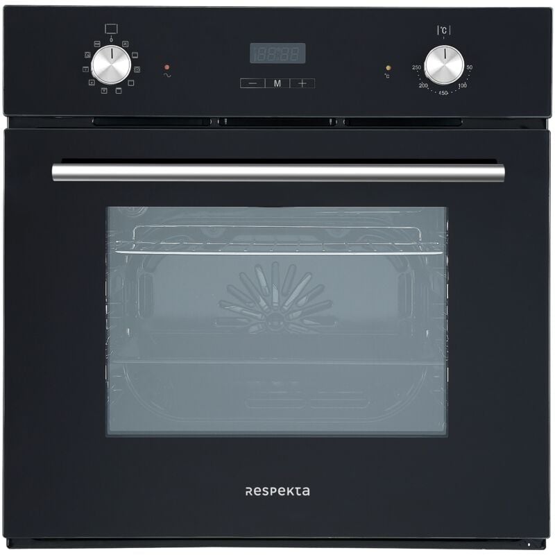 foto del prodotto respekta forno autosufficiente da incasso grill aria calda led timer forno nero respecta