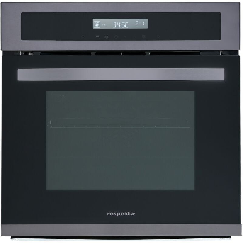 foto del prodotto respekta forno autosufficiente da incasso in acciaio inox fornello ad aria calda grill timer in acciaio nero