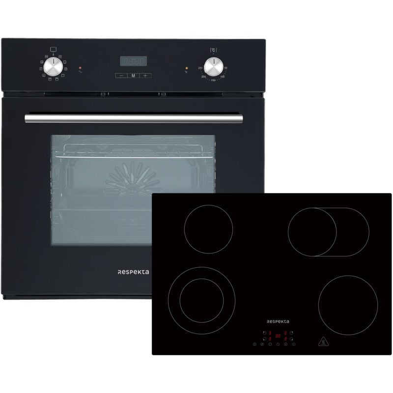 foto del prodotto respekta forno piano cottura vetroceramica 77 cm set fornello timer aria calda integrato respecta
