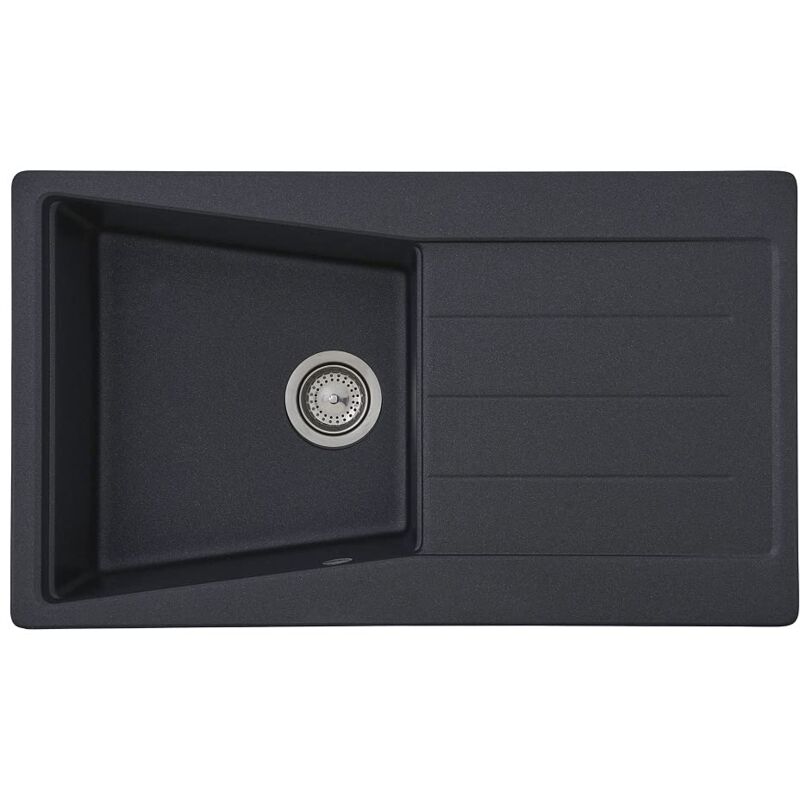 foto del prodotto respekta - lavello da cucina lavello da incasso lavello in granito 86 x 50 nero respecta seattle