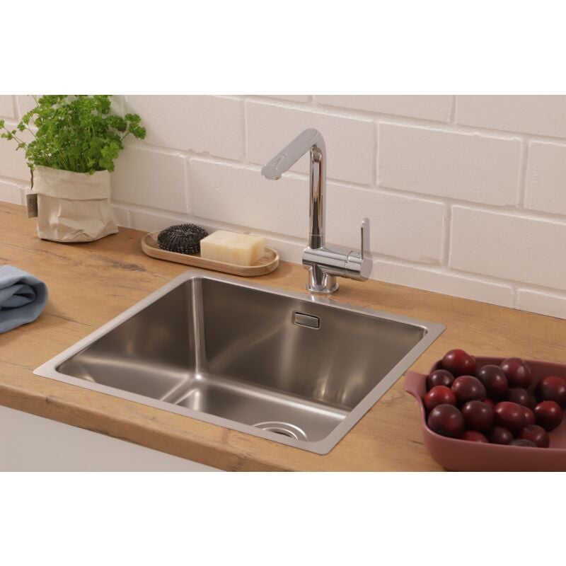 foto del prodotto respekta lavello da incasso in acciaio inox lavello da cucina lavello 49 x 44 cm detroit