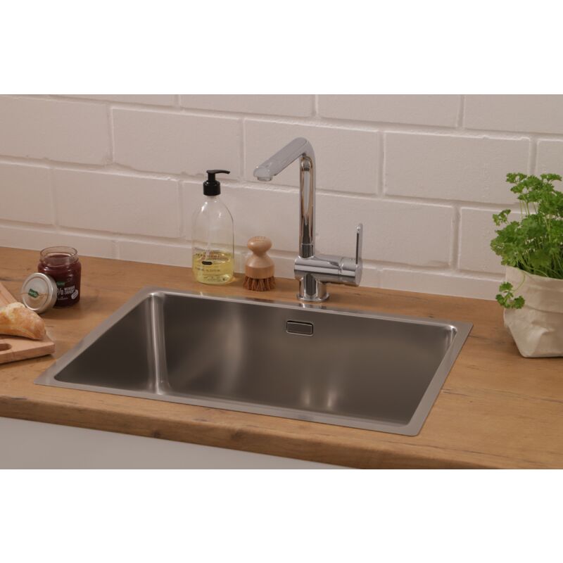 foto del prodotto respekta lavello da incasso in acciaio inox, lavello da cucina, lavello 59 x 43,5 cm detroit