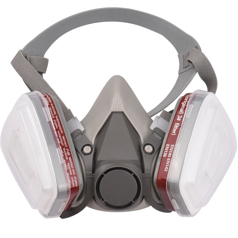 foto del prodotto respiratore riutilizzabile mezza maschera 6200 maschera antigas protezione respiratoria respiratori con occhiali di sicurezza per verniciatura