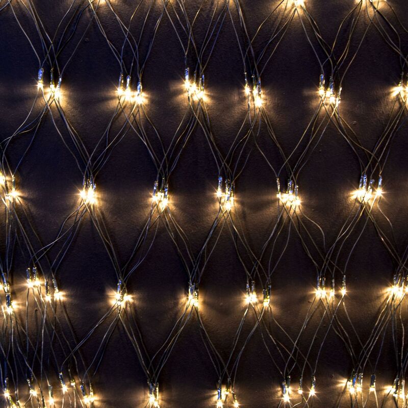 foto del prodotto rete 200 led luce bianco caldo al. fissa cm200x150
