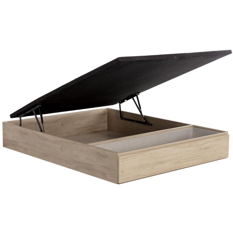 foto del prodotto rete a doghe contenitore con cassetto 140 x 190 cm naturale chiaro hestia di ysm e