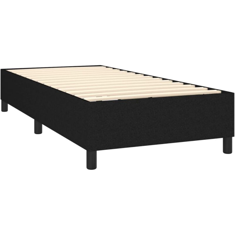 foto del prodotto rete a doghe su gambe giroletto 100x200 cm tessuto nero tdl0207040