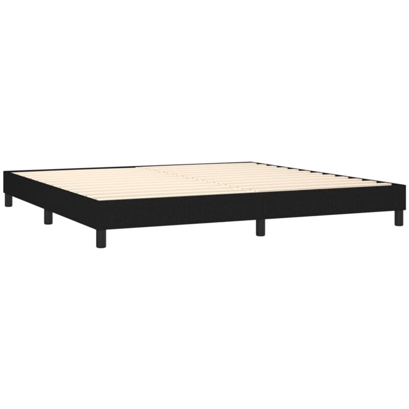 foto del prodotto rete a doghe su gambe giroletto 200x200 cm tessuto nero tdl0206990