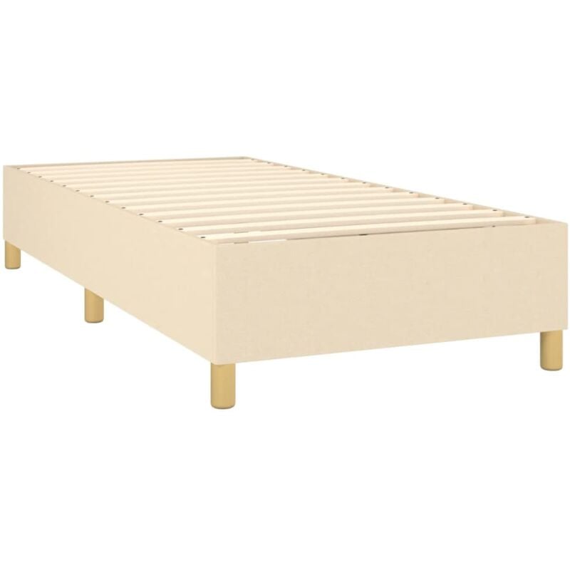 foto del prodotto rete a doghe su gambe giroletto 90x190 cm tessuto panna tdl0207242