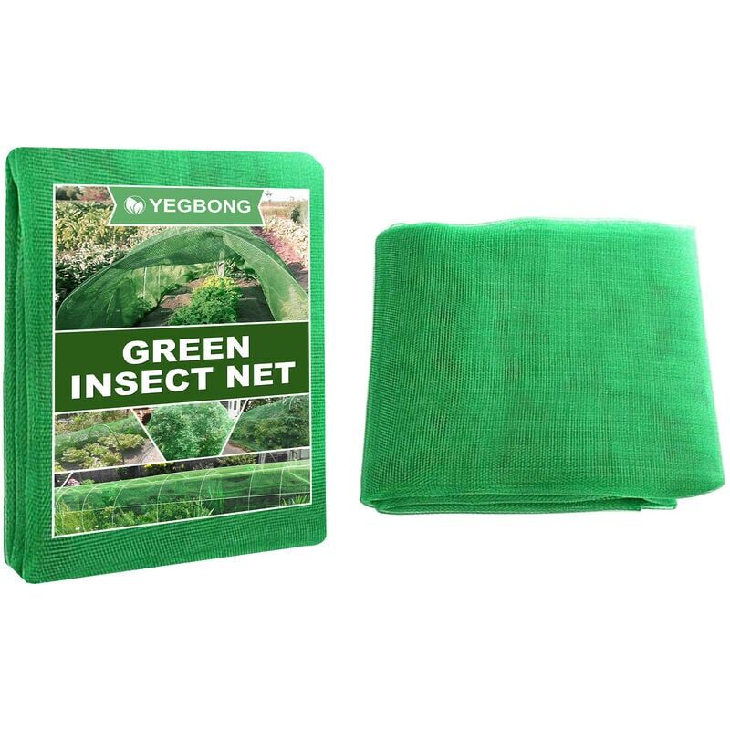 foto del prodotto rete anti insetti verde, polietilene, serra per piante da giardino anti uccelli e rete anti insetti 2x5 metri