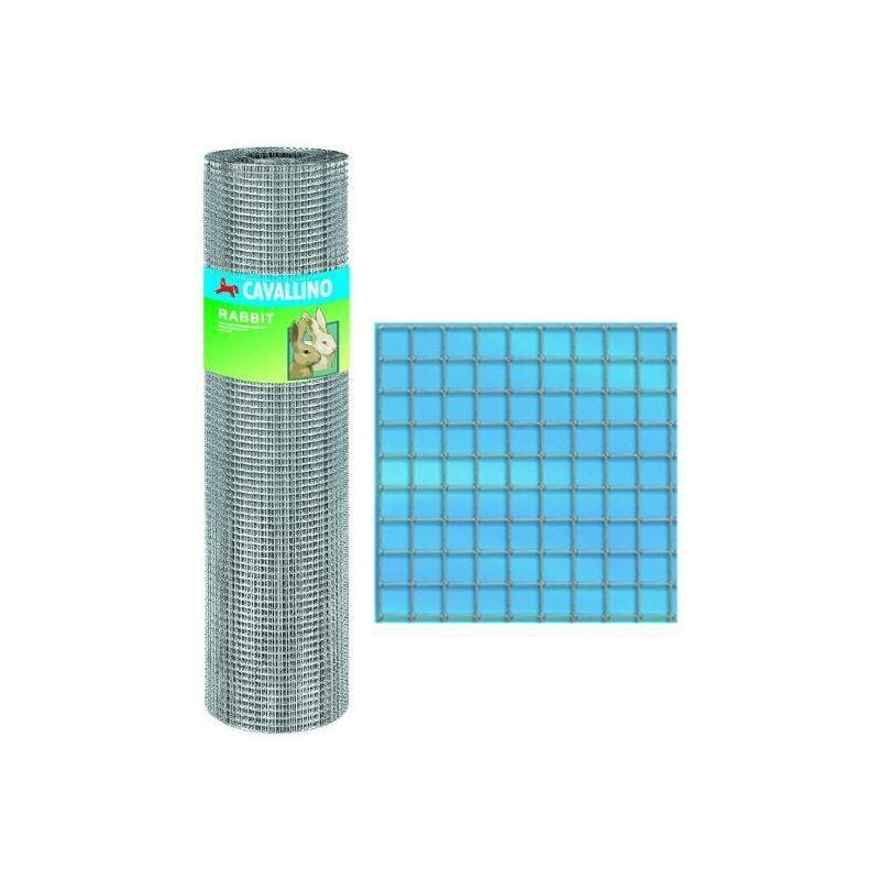 foto del prodotto rete cavallino rabbit zincata 5 metri maglia 12,7x12,7 mm diametro filo 0,9 mm altezza 1,00 m