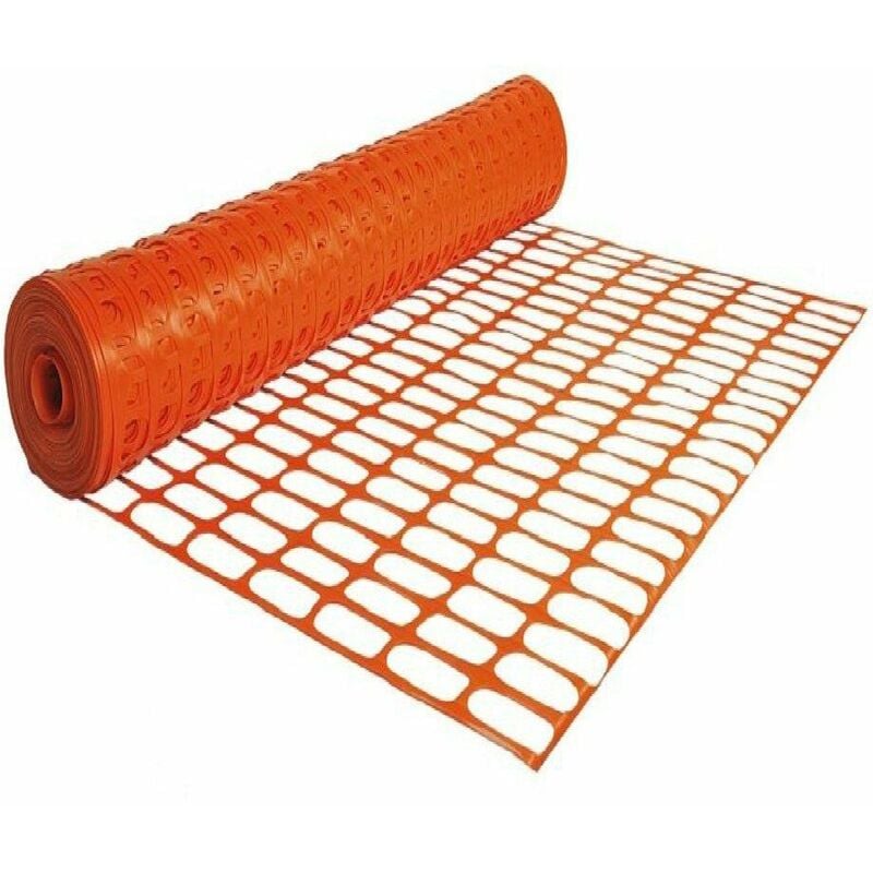 foto del prodotto rete da cantiere edilizia per recinzione in plastica arancione anche uso privato modello 120 cm x 50 mt