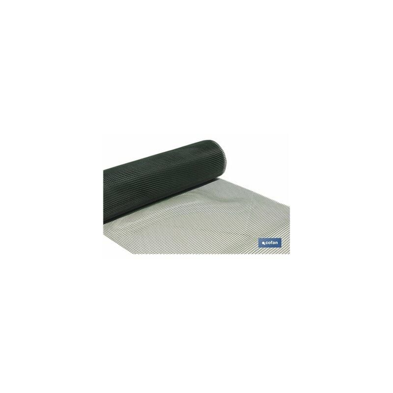 foto del prodotto rete da giardino quadrata in plastica 10mm verde 1x25m