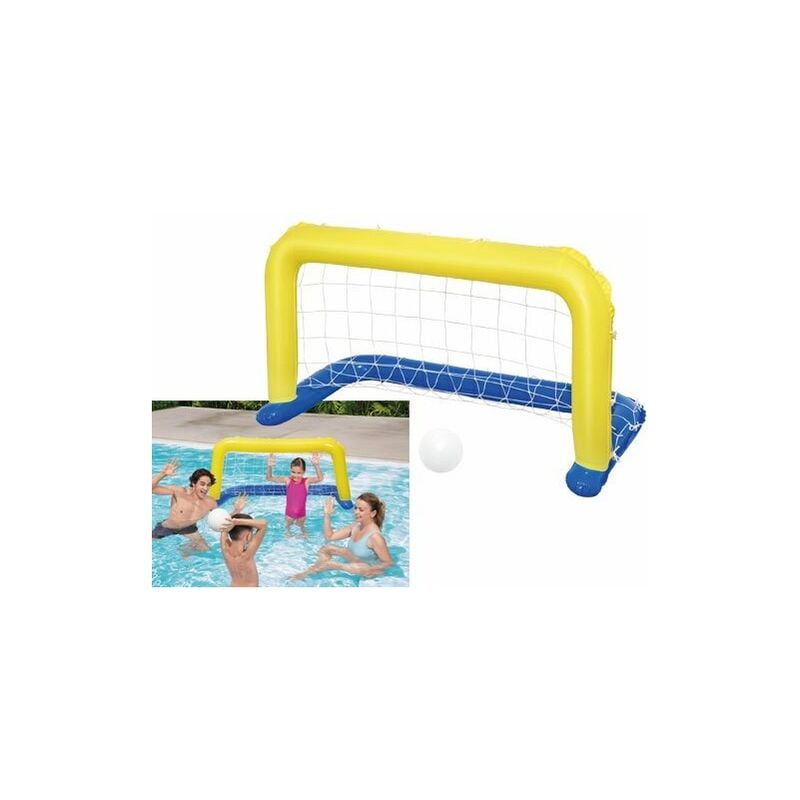 foto del prodotto rete da pallanuoto porta gonfiabile con rete in nylon 142xh76 cm bestway 52123