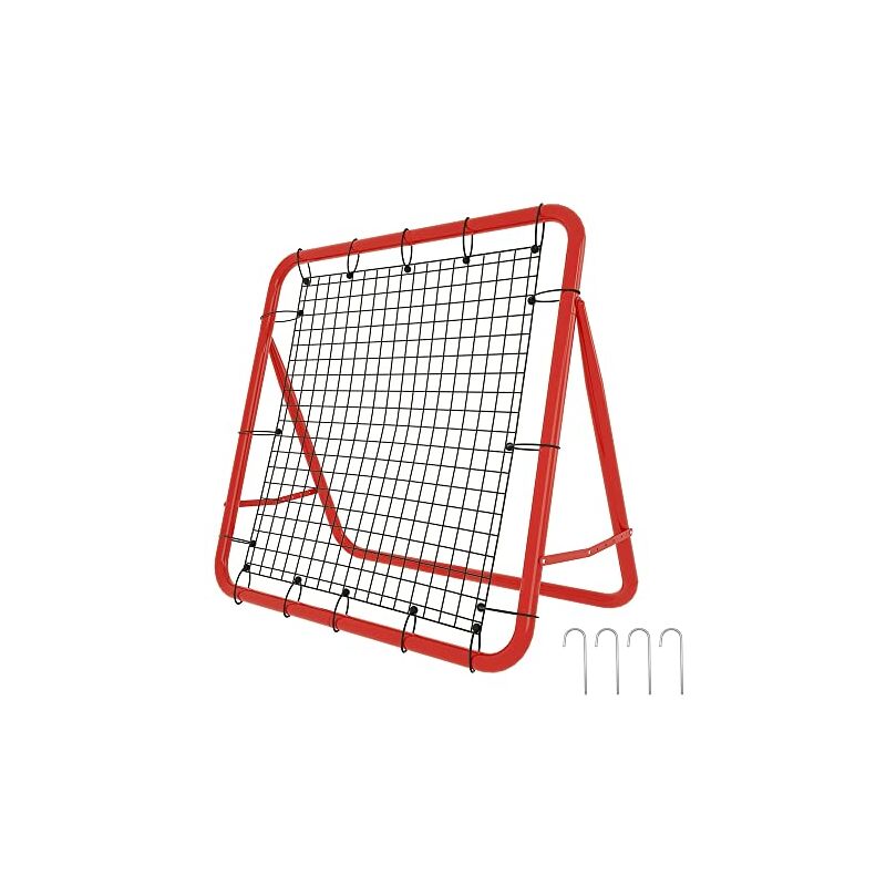 foto del prodotto rete da rimbalzo da calcio 100x65 cm muro da rimbalzo pieghevole con 4 livelli regolabili accessori da allenamento muro da rimbalzo sportivo tubo in