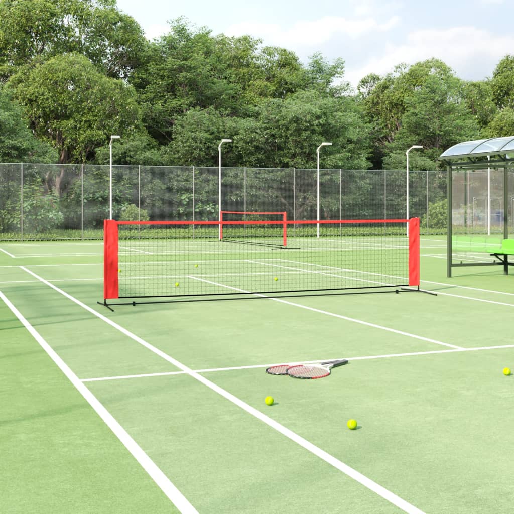 foto del prodotto rete da tennis nera e rossa 400x100x87 cm in poliesterecod mxl 121080