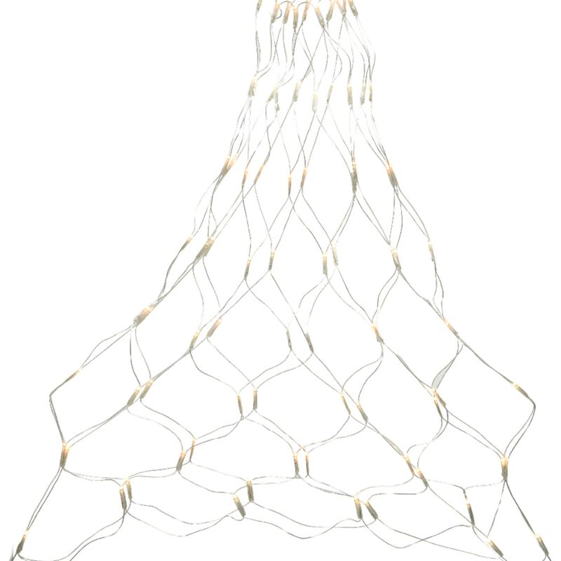 foto del prodotto rete decorativa a led luminosi luce calda per esterno cavo trasparente 35 cm