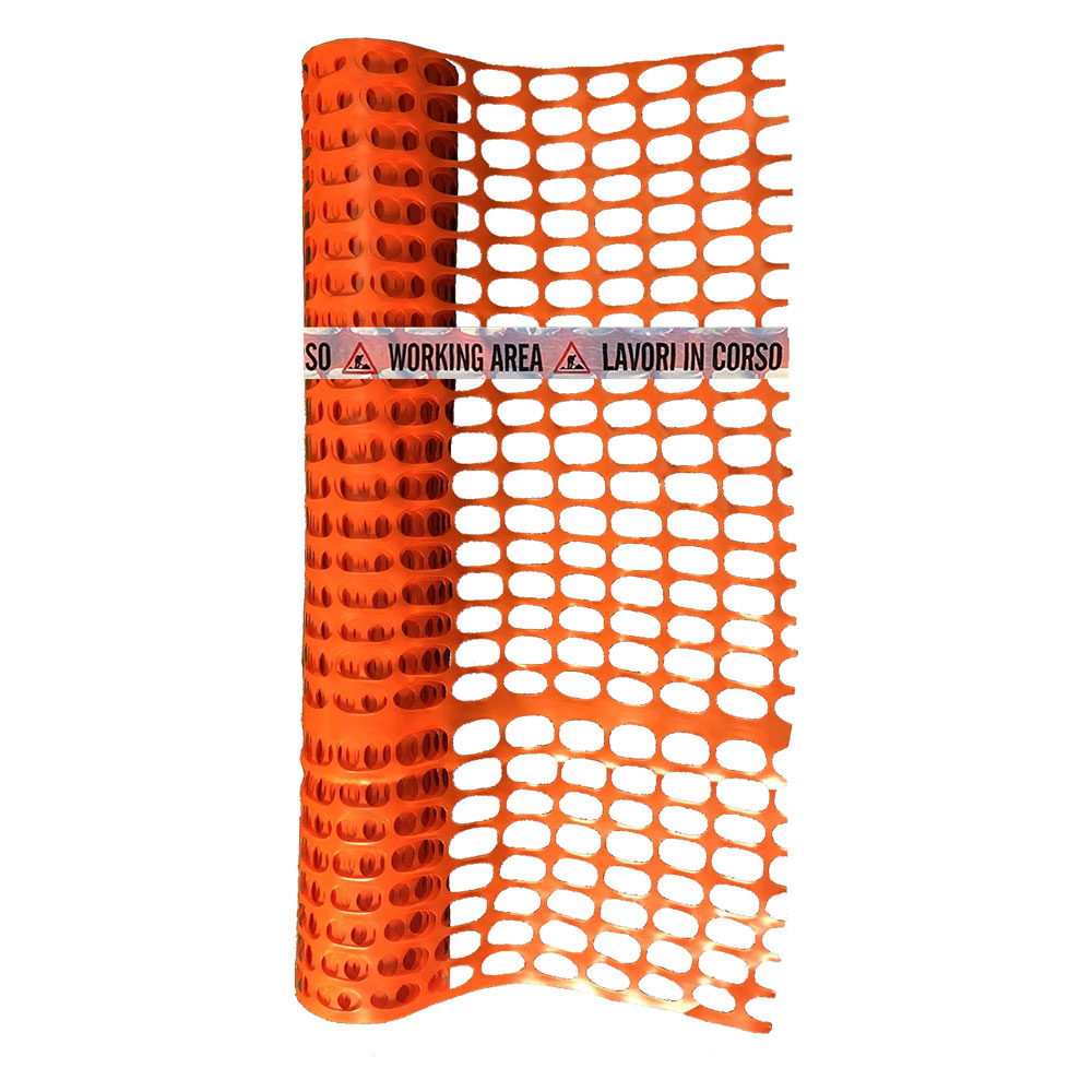 foto del prodotto rete delimitazione cantiere 1x50 mt arancio