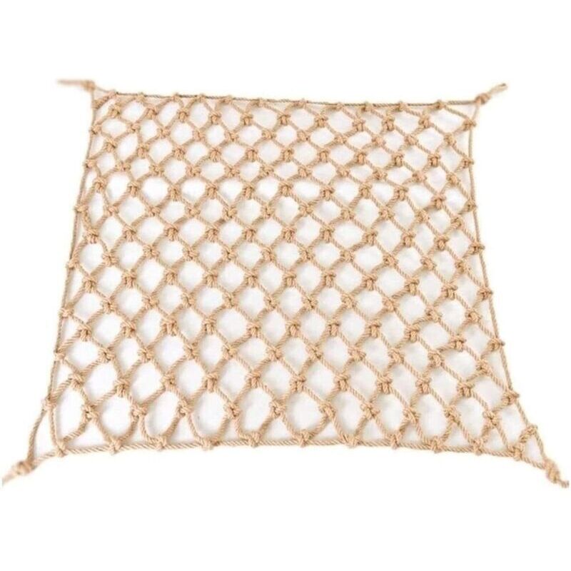 foto del prodotto rete di corda resistente, rete di corda da arrampicata, parco giochi, casa sull'albero, rete di sicurezza in canapa, rete di protezione per scale e