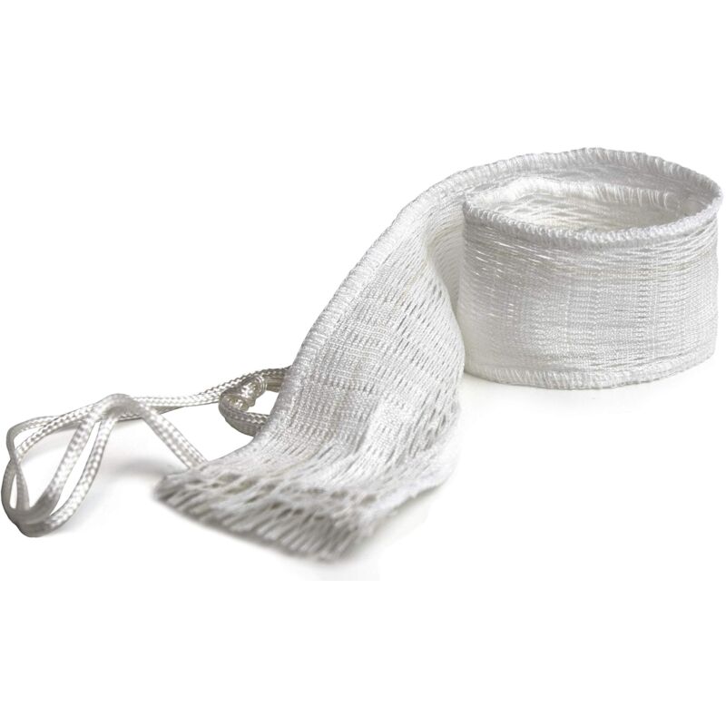foto del prodotto rete di cottura, borsa resistente in nylon bianco per cuocere grani, legumi, scaldare e strizzare verdura, resiste fino a 2 kg e 180 c, 36,5 cm, 3