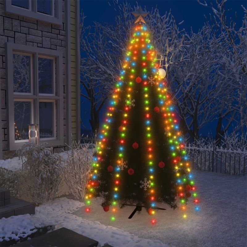 foto del prodotto rete di luce per albero di natale 300 led multicolori 300 cm vidaxl