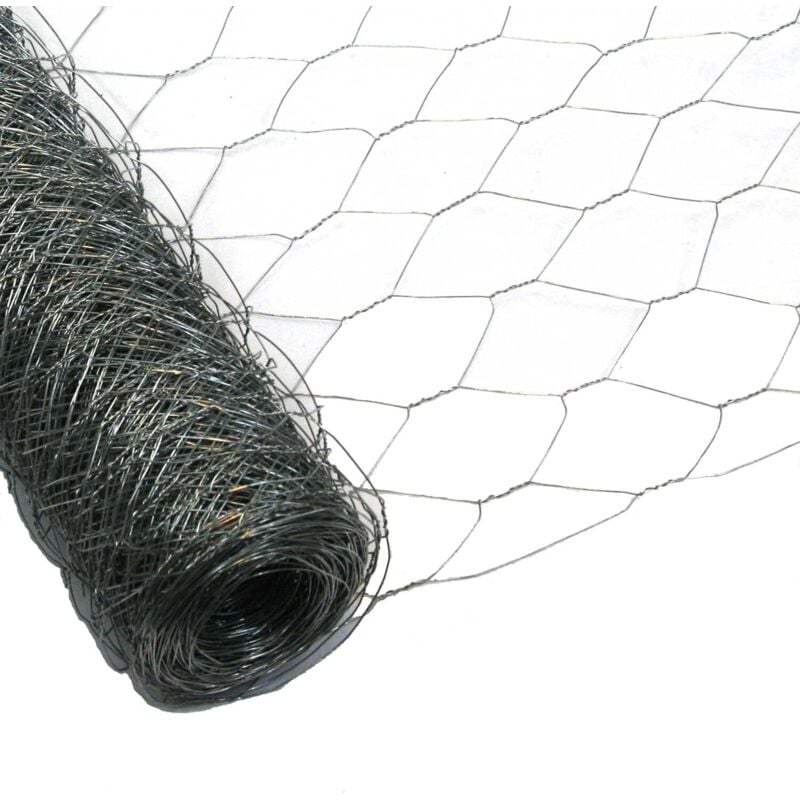 foto del prodotto rete di recinzione zincata tripla torsione maglia 51 7 h 200 rotolo ml50 polla