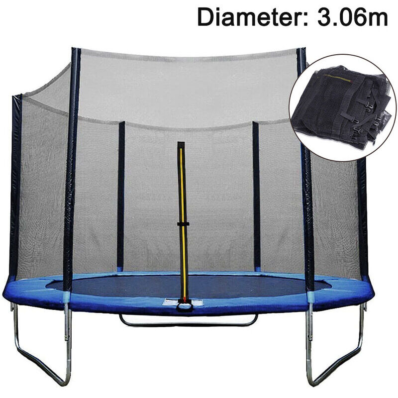 foto del prodotto rete di ricambio per rete di sicurezza per trampolino 306 cm, rete di ricambio per trampolino da giardino per 8 picchetti, rete per esterni, pezzo