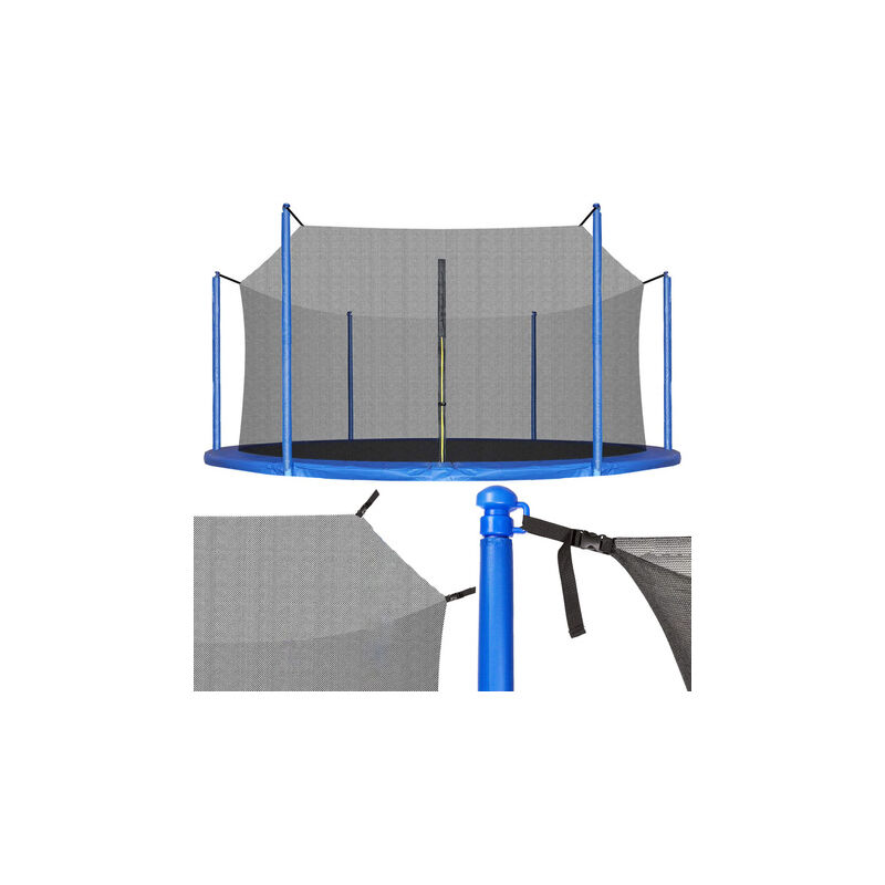 foto del prodotto rete di sicurezza per interni per trampolini con diametro di 305 cm per trampolini a 8 pali altezza 180 cm rete anticaduta accessori per trampolini