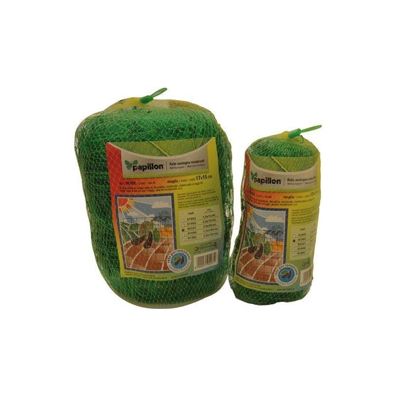 foto del prodotto rete di sostegno per ortaggi 2x50 mt pes 9,5 gr mq maglia 17x15 papillon