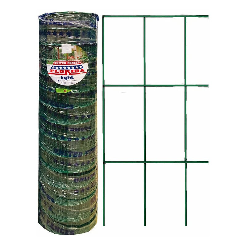 foto del prodotto rete elettrosaldata per recinzioni animali zincata e plastificata verde muschio con maglia 76x63 mm rotolo 25 mt 61cm