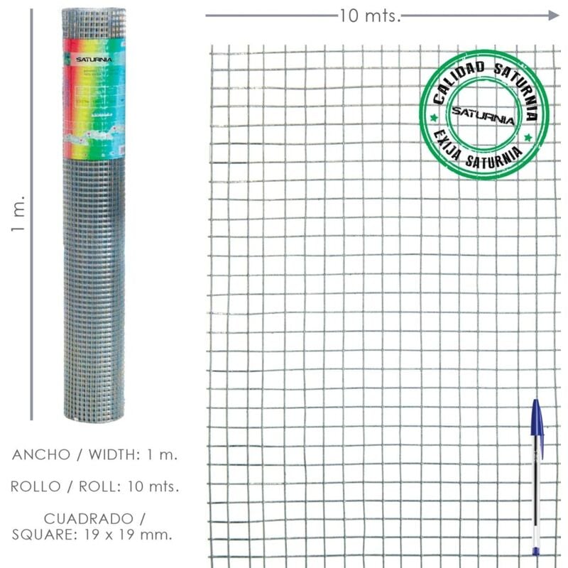 foto del prodotto rete elettrosaldata zincata 19x19 100 cm. rotolo 10 metri uso domestico