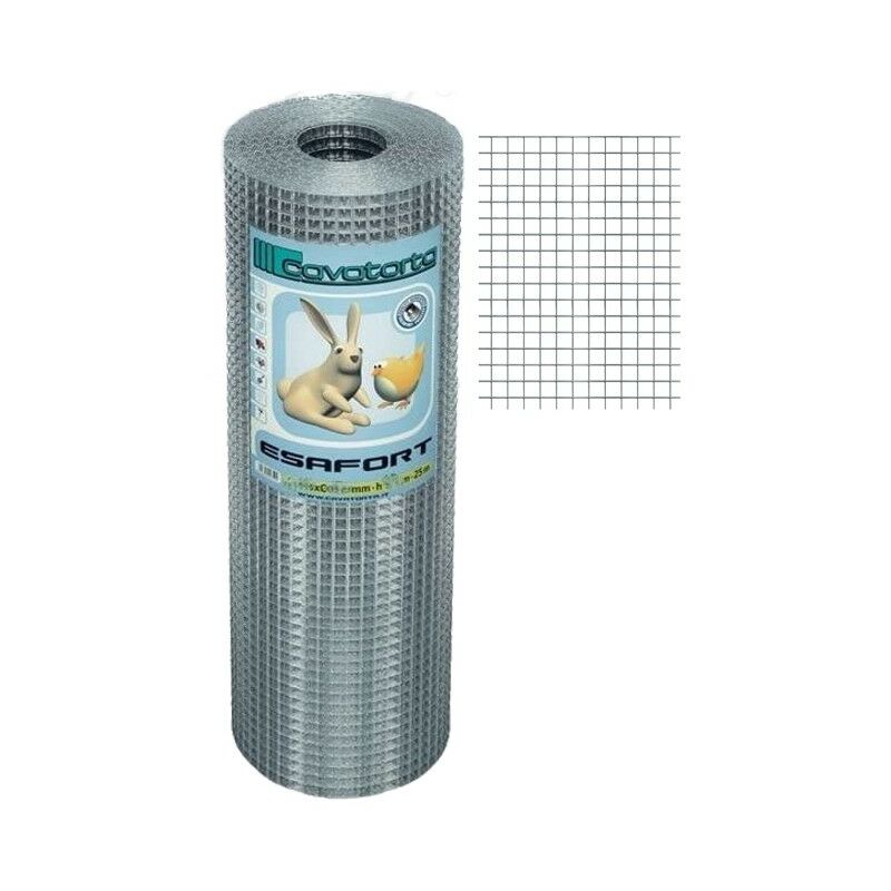 foto del prodotto rete elettrosaldata zincata esafort 19x19 h50 25mt cavatorta