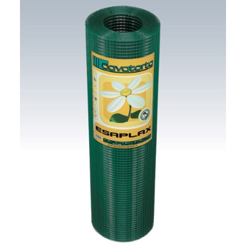 foto del prodotto rete esaplax elettrosaldata plastificata cm h 100x25 m maglia 12x12 mm cavatorta