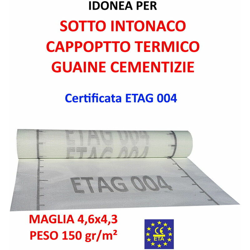 foto del prodotto rete in fibra di vetro intonaco sirius vtx 150n 4,6x4,3mm peso 150 gr mq etag004