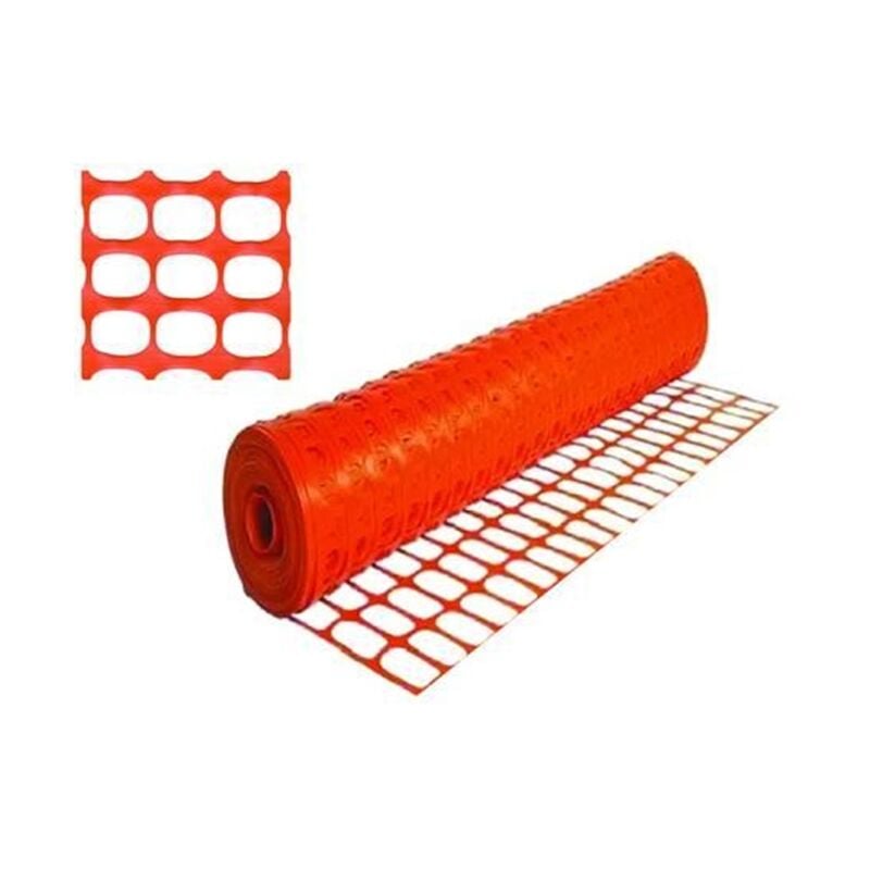 foto del prodotto rete in plastica per cantieri area cantiere cm. 150h x 50 mt fer 429818