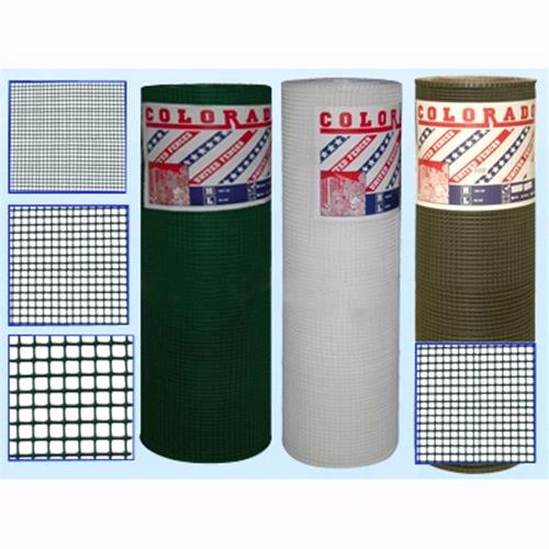 foto del prodotto rete in pvc mod. colorado maglia 20x20 mm colore verde 50mt h.100cm